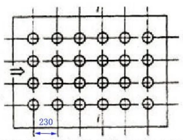 Dimensioned drawing of a ceramic filter tube with flanged ends