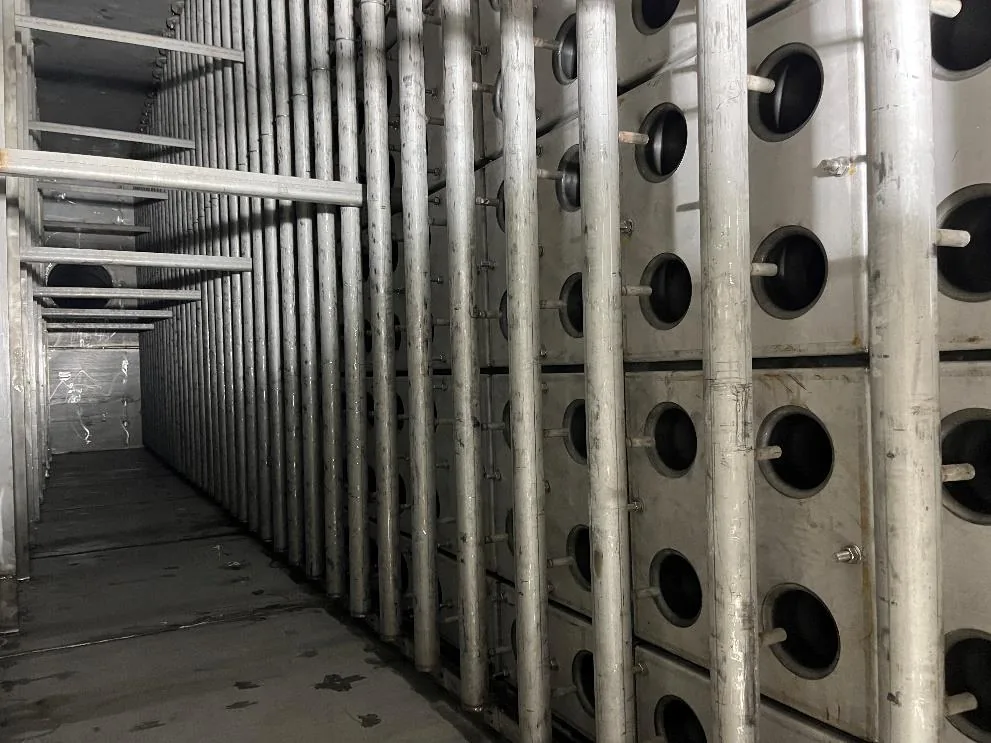 Rows of ceramic fiber filter tubes staged for a selection review