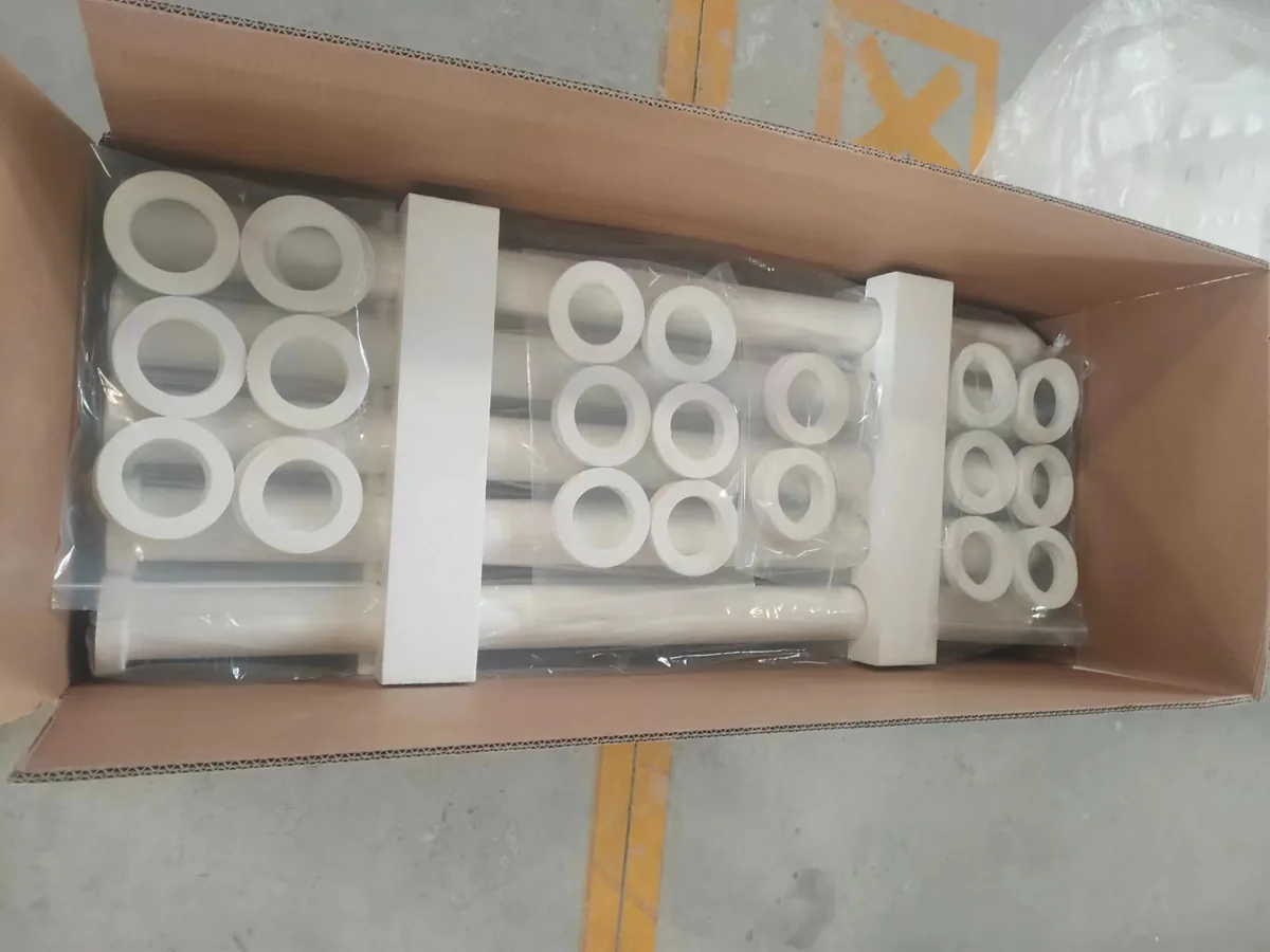 Ceramic filter tube sizes and flange types