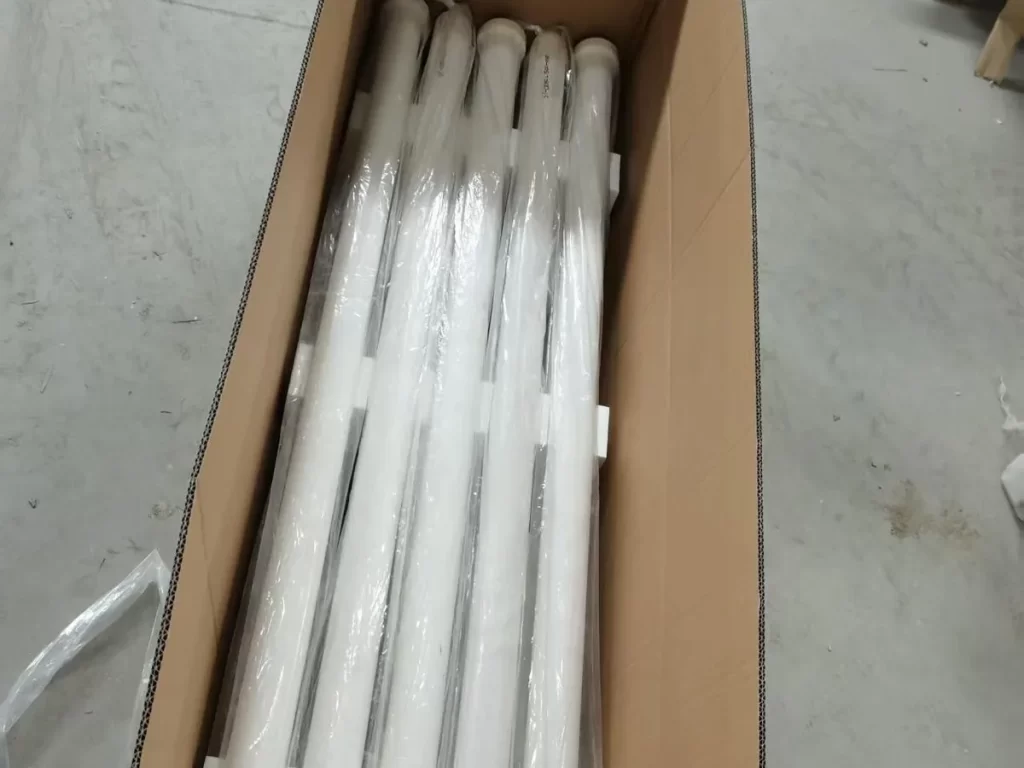Ceramic filter tubes individually wrapped in an export carton