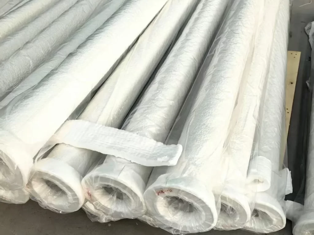 Ceramic filter tubes wrapped and packed for export shipment